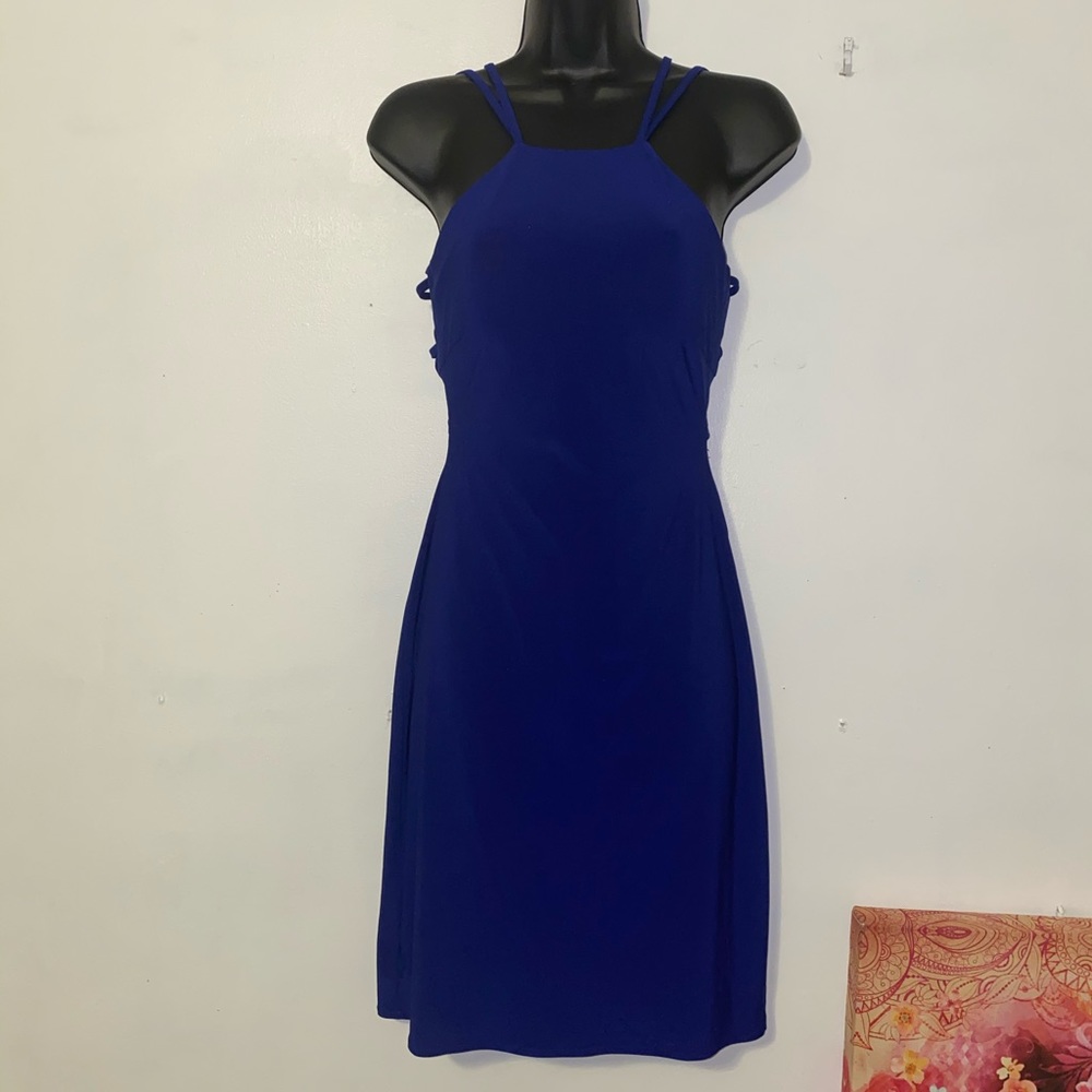 Royal Blue Cocktail Mini Dress